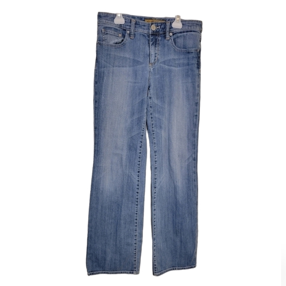 Seven7 Flare Light Wash Denim Jeans 98% Cotton 2% Spandex Size 4